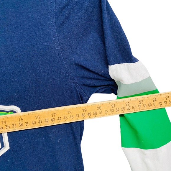 Reebok Florida Everblades ECHL Hockey Long Sleeve Shirt Navy Green White Small - Picture 6 of 7